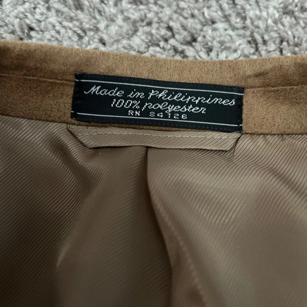 Bert Pulitzer Mens Tan Blazer‎ Sport Coat Jacket Large L Supre Suede